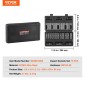 VEVOR 3/8" Drive Impact Socket Set, 15 Piece Deep Socket Set Metric 8-22mm, 6 Point Cr-Mo Alloy Steel for Auto Repair, Ευανάγνωστα σημάδια μεγέθους, στιβαρή κατασκευή, περιλαμβάνει θήκη αποθήκευσης