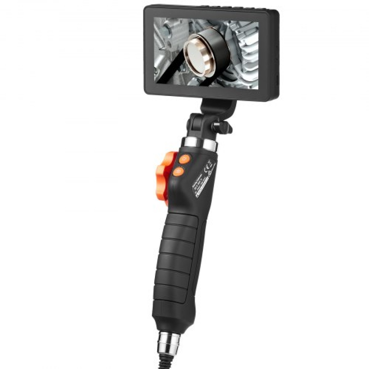 VEVOR Αρθρωτό Borescope Camera με φως, αμφίδρομη αρθρωτή κάμερα ενδοσκοπίου επιθεώρησης με μικροσκοπικό φακό 6,4mm, οθόνη 5" IPS 1080P HD, 8X Zoom, 8 LED Light Camera για Auto, Υδραυλικά (4,9 FT）