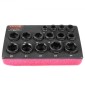 VEVOR 3/8" Drive Impact Socket Set, 15 Piece Ultra-Short Socket Set Metric 10-24mm, 6 Point Cr-Mo Alloy Steel for Auto Repair, Εύκολα στην ανάγνωση σημάνσεις μεγέθους, Ανθεκτική κατασκευή, Socket Organizer