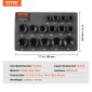VEVOR 3/8" Drive Impact Socket Set, 15 Piece Ultra-Short Socket Set Metric 10-24mm, 6 Point Cr-Mo Alloy Steel for Auto Repair, Εύκολα στην ανάγνωση σημάνσεις μεγέθους, Ανθεκτική κατασκευή, Socket Organizer