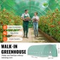 Θερμοκήπιο VEVOR Walk-in Tunnel, 27,4x9,5x7,4 ft Σήραγγα Θερμοκηπίου Hoop House, Plant Hot House με πλαίσιο από γαλβανισμένο χάλυβα, πράσινο κάλυμμα PE, αιωρούμενη πόρτα και 16 αναδιπλούμενα παράθυρα για εξωτερικούς χώρους