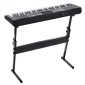 VEVOR 61 Key Digital Keyboard Piano, Φωτιζόμενα Πλήκτρα, Ηλεκτρικό Φορητό Πιάνο με Ρυθμιζόμενη Βάση 600 Tones 500 Rhythms Ενσωματωμένα ηχεία Sustain Pedal Ακουστικά, USB MIDI για αρχάριους