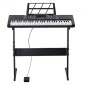 VEVOR 61 Key Digital Keyboard Piano, Φωτιζόμενα Πλήκτρα, Ηλεκτρικό Φορητό Πιάνο με Ρυθμιζόμενη Βάση 600 Tones 500 Rhythms Ενσωματωμένα ηχεία Sustain Pedal Ακουστικά, USB MIDI για αρχάριους