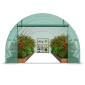 Θερμοκήπιο VEVOR Walk-in Tunnel, σήραγγα θερμοκηπίου Hoop House 19,4x9,7x6,5 ft, Hot House με σκελετό από γαλβανισμένο χάλυβα, πράσινο κάλυμμα PE, πόρτα με φερμουάρ και 12 παράθυρα για εξωτερικούς χώρους