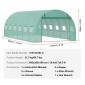 Θερμοκήπιο VEVOR Walk-in Tunnel, σήραγγα θερμοκηπίου Hoop House 19,4x9,7x6,5 ft, Hot House με σκελετό από γαλβανισμένο χάλυβα, πράσινο κάλυμμα PE, πόρτα με φερμουάρ και 12 παράθυρα για εξωτερικούς χώρους