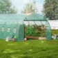 Θερμοκήπιο VEVOR Walk-in Tunnel, σήραγγα θερμοκηπίου Hoop House 19,4x9,7x6,5 ft, Hot House με σκελετό από γαλβανισμένο χάλυβα, πράσινο κάλυμμα PE, πόρτα με φερμουάρ και 12 παράθυρα για εξωτερικούς χώρους