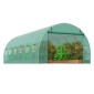 Θερμοκήπιο VEVOR Walk-in Tunnel, σήραγγα θερμοκηπίου Hoop House 19,4x9,7x6,5 ft, Hot House με σκελετό από γαλβανισμένο χάλυβα, πράσινο κάλυμμα PE, πόρτα με φερμουάρ και 12 παράθυρα για εξωτερικούς χώρους