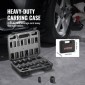 VEVOR 3/8" Drive Impact Socket Set, 14 Piece Shallow Socket Set Metric 7-20mm, 6 Point Cr-Mo Alloy Steel for Auto Repair, Ευανάγνωστα σημάδια μεγέθους, στιβαρή κατασκευή, περιλαμβάνει θήκη αποθήκευσης