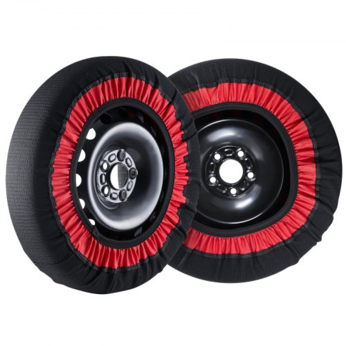 VEVOR Thickened Snow Socks for Tires, Polyester Fiber Tire Socks with Elastic Straps, Snow Traction Tire Cover for Car, SUV, Pickup and Truck (Σετ 2) - Extra Large