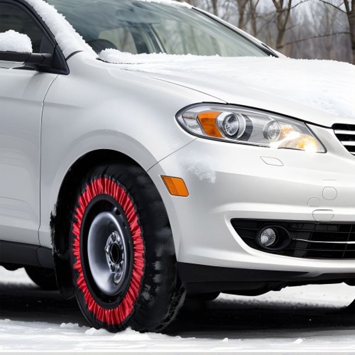 VEVOR Thickened Snow Socks for Tires, Polyester Fiber Tire Socks with Elastic Straps, Snow Traction Tire Cover for Car, SUV, Pickup and Truck (Σετ 2) - Extra Large