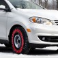 VEVOR Thickened Snow Socks for Tires, Polyester Fiber Tire Socks with Elastic Straps, Snow Traction Tire Cover for Car, SUV, Pickup and Truck (Σετ 2) - Extra Large