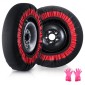 VEVOR Thickened Snow Socks for Tires, Polyester Fiber Tire Socks with Elastic Straps, Snow Traction Tire Cover for Car, SUV, Pickup and Truck (Σετ 2) - Extra Large