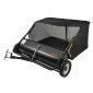 Σάρωθρο γκαζόν VEVOR Tow Behind, 111,7 cm Pull Behind Lawn Sweeper, 25 cu.ft Συλλέκτης φύλλων και γρασιδιού μεγάλης χωρητικότητας, βαρέως τύπου σάρωθρο κήπου με ρυθμιζόμενο ύψος σάρωσης για αυλή, γκαζόν, αγρόκτημα