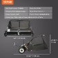 Σάρωθρο γκαζόν VEVOR Tow Behind, 111,7 cm Pull Behind Lawn Sweeper, 25 cu.ft Συλλέκτης φύλλων και γρασιδιού μεγάλης χωρητικότητας, βαρέως τύπου σάρωθρο κήπου με ρυθμιζόμενο ύψος σάρωσης για αυλή, γκαζόν, αγρόκτημα
