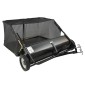 Σάρωθρο γκαζόν VEVOR Tow Behind, 111,7 cm Pull Behind Lawn Sweeper, 25 cu.ft Συλλέκτης φύλλων και γρασιδιού μεγάλης χωρητικότητας, βαρέως τύπου σάρωθρο κήπου με ρυθμιζόμενο ύψος σάρωσης για αυλή, γκαζόν, αγρόκτημα