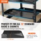 Ράφι ραφιών διακομιστή VEVOR 2PCS 1U, 10"/254 mm Βάθος, 23 kg / 50 lbs Μέγιστη χωρητικότητα φορτίου Αεριζόμενο πρόβολο ή ράφι τοίχου ράφι βάσης με δίσκο, καλή κυκλοφορία αέρα για 482,6 mm/19" Ντουλάπι δικτύου ή ράφι εξοπλισμού