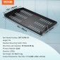 Ράφι ραφιών διακομιστή VEVOR 2PCS 1U, 10"/254 mm Βάθος, 23 kg / 50 lbs Μέγιστη χωρητικότητα φορτίου Αεριζόμενο πρόβολο ή ράφι τοίχου ράφι βάσης με δίσκο, καλή κυκλοφορία αέρα για 482,6 mm/19" Ντουλάπι δικτύου ή ράφι εξοπλισμού