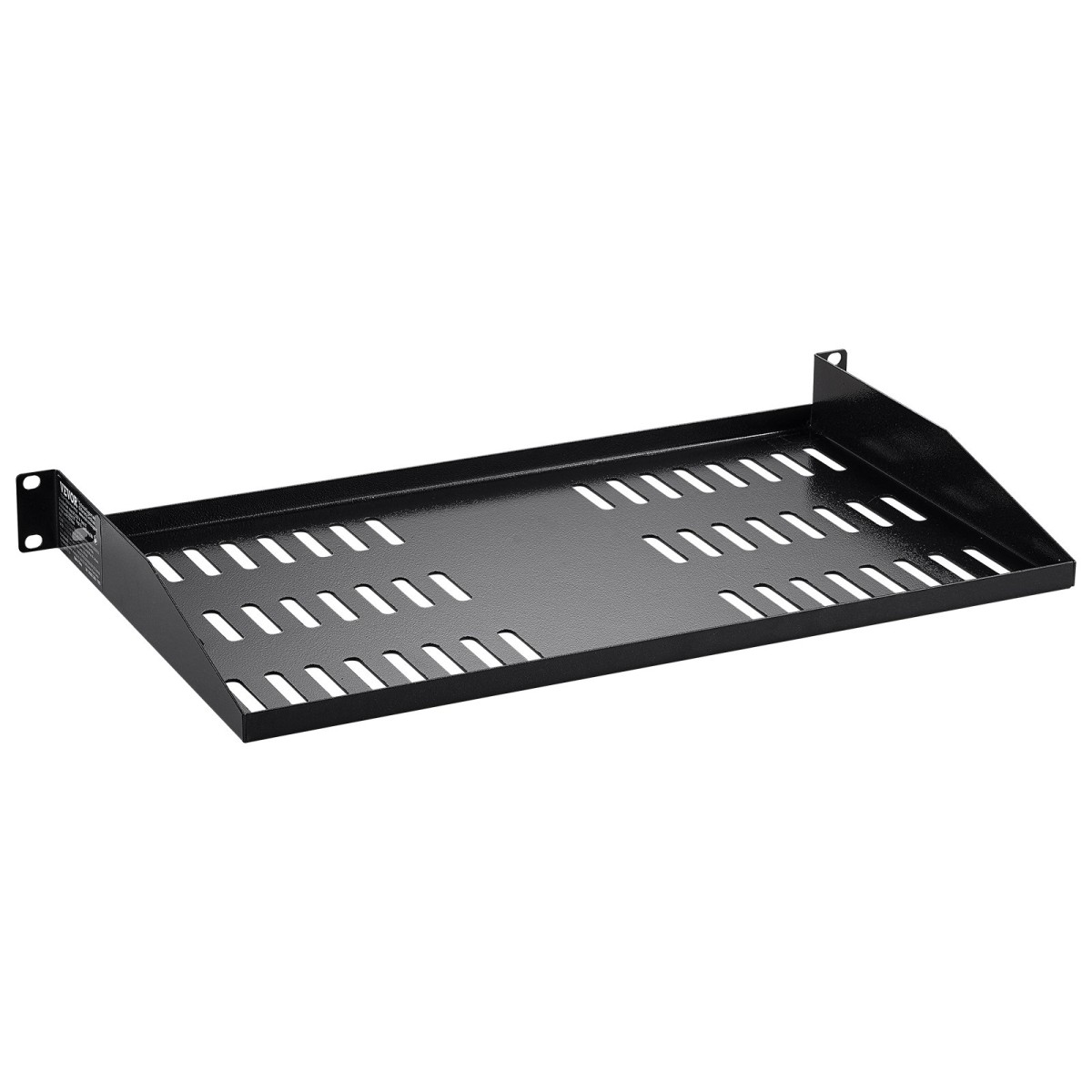Ράφι ραφιών διακομιστή VEVOR 2PCS 1U, 10"/254 mm Βάθος, 23 kg / 50 lbs Μέγιστη χωρητικότητα φορτίου Αεριζόμενο πρόβολο ή ράφι τοίχου ράφι βάσης με δίσκο, καλή κυκλοφορία αέρα για 482,6 mm/19" Ντουλάπι δικτύου ή ράφι εξοπλισμού