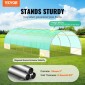 Θερμοκήπιο VEVOR Walk-in Tunnel, σήραγγα θερμοκηπίου Hoop House 29,2x9,7x6,5 ft, Hot House με σκελετό από γαλβανισμένο χάλυβα, πράσινο κάλυμμα PE, πόρτα με φερμουάρ και 12 παράθυρα για εξωτερικούς χώρους