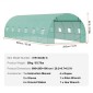 Θερμοκήπιο VEVOR Walk-in Tunnel, σήραγγα θερμοκηπίου Hoop House 29,2x9,7x6,5 ft, Hot House με σκελετό από γαλβανισμένο χάλυβα, πράσινο κάλυμμα PE, πόρτα με φερμουάρ και 12 παράθυρα για εξωτερικούς χώρους