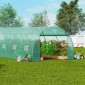 Θερμοκήπιο VEVOR Walk-in Tunnel, σήραγγα θερμοκηπίου Hoop House 29,2x9,7x6,5 ft, Hot House με σκελετό από γαλβανισμένο χάλυβα, πράσινο κάλυμμα PE, πόρτα με φερμουάρ και 12 παράθυρα για εξωτερικούς χώρους