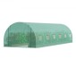 Θερμοκήπιο VEVOR Walk-in Tunnel, σήραγγα θερμοκηπίου Hoop House 29,2x9,7x6,5 ft, Hot House με σκελετό από γαλβανισμένο χάλυβα, πράσινο κάλυμμα PE, πόρτα με φερμουάρ και 12 παράθυρα για εξωτερικούς χώρους