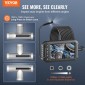 VEVOR Endoscope Camera with Lights Triple Lens Borescope 499,9 cm Καλώδιο 12,7 cm Οθόνη