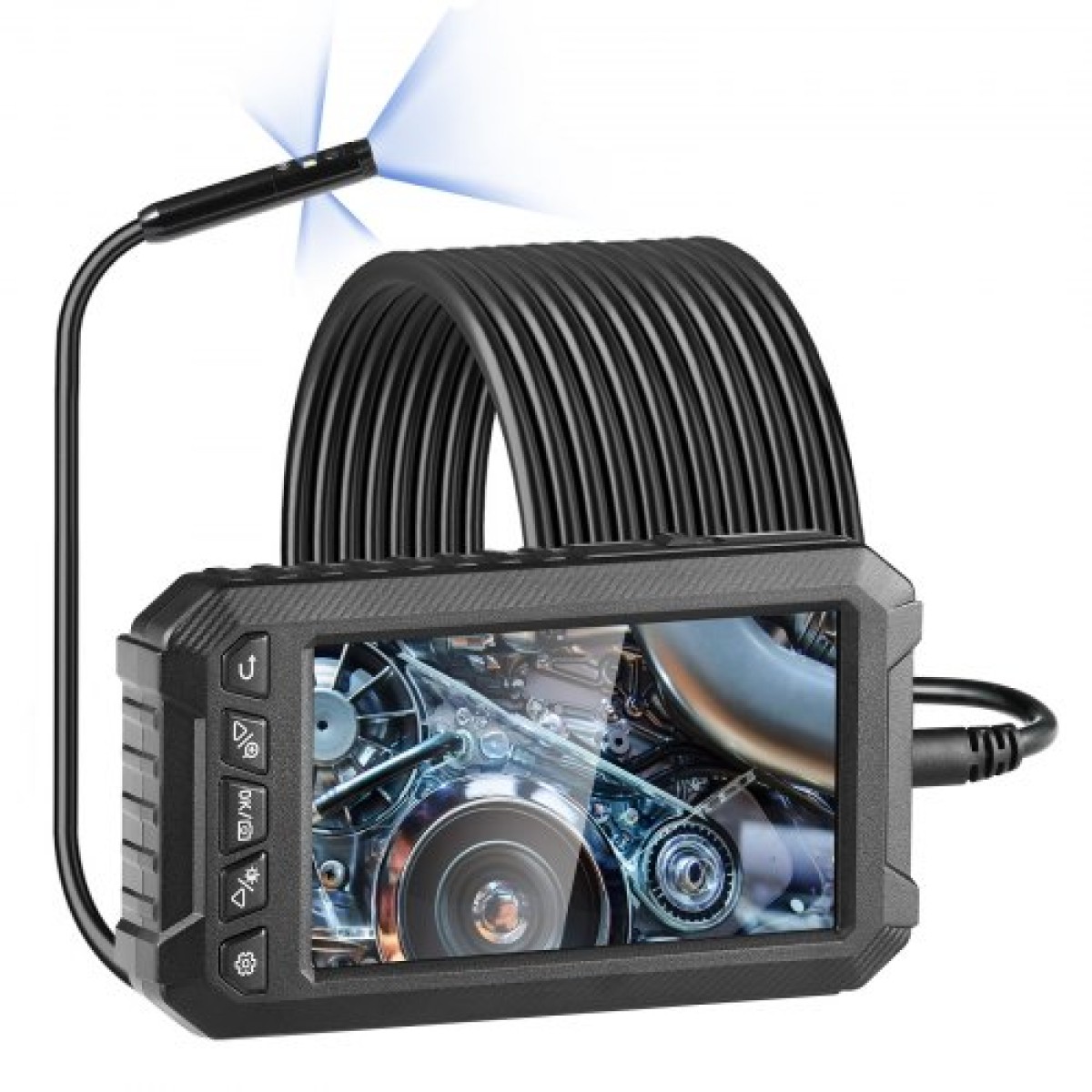 VEVOR Endoscope Camera with Lights Triple Lens Borescope 499,9 cm Καλώδιο 12,7 cm Οθόνη