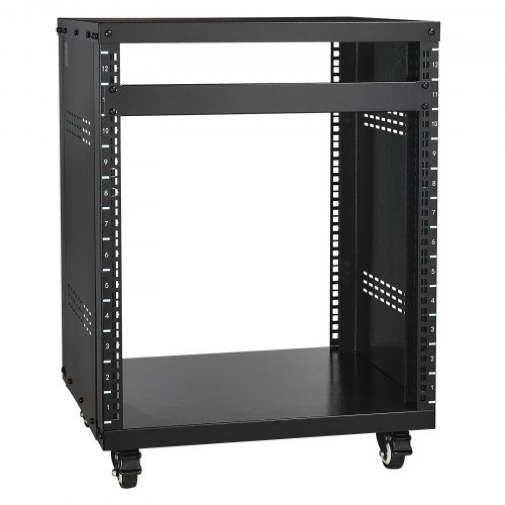VEVOR 12U AV Rack Stand 226,8 kg Χωρητικότητα Δικτύου Stereo Recording Studio Rack 510x460x700mm