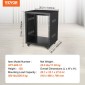 VEVOR 12U AV Rack Stand 226,8 kg Χωρητικότητα Δικτύου Stereo Recording Studio Rack 510x460x700mm