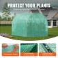 Θερμοκήπιο VEVOR Walk-in Tunnel, σήραγγα θερμοκηπίου Hoop House 11,3x6,4x6,3 ft, Hot House με πλαίσιο από γαλβανισμένο χάλυβα, πράσινο κάλυμμα PE, πόρτα με φερμουάρ και 6 παράθυρα για εξωτερικούς χώρους