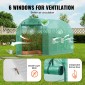 Θερμοκήπιο VEVOR Walk-in Tunnel, σήραγγα θερμοκηπίου Hoop House 11,3x6,4x6,3 ft, Hot House με πλαίσιο από γαλβανισμένο χάλυβα, πράσινο κάλυμμα PE, πόρτα με φερμουάρ και 6 παράθυρα για εξωτερικούς χώρους