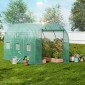Θερμοκήπιο VEVOR Walk-in Tunnel, σήραγγα θερμοκηπίου Hoop House 11,3x6,4x6,3 ft, Hot House με πλαίσιο από γαλβανισμένο χάλυβα, πράσινο κάλυμμα PE, πόρτα με φερμουάρ και 6 παράθυρα για εξωτερικούς χώρους