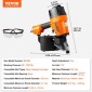 Πνευματικό πιστόλι καρφιών VEVOR MCN90 44,45 mm έως 88,9 mm 15 μοιρών