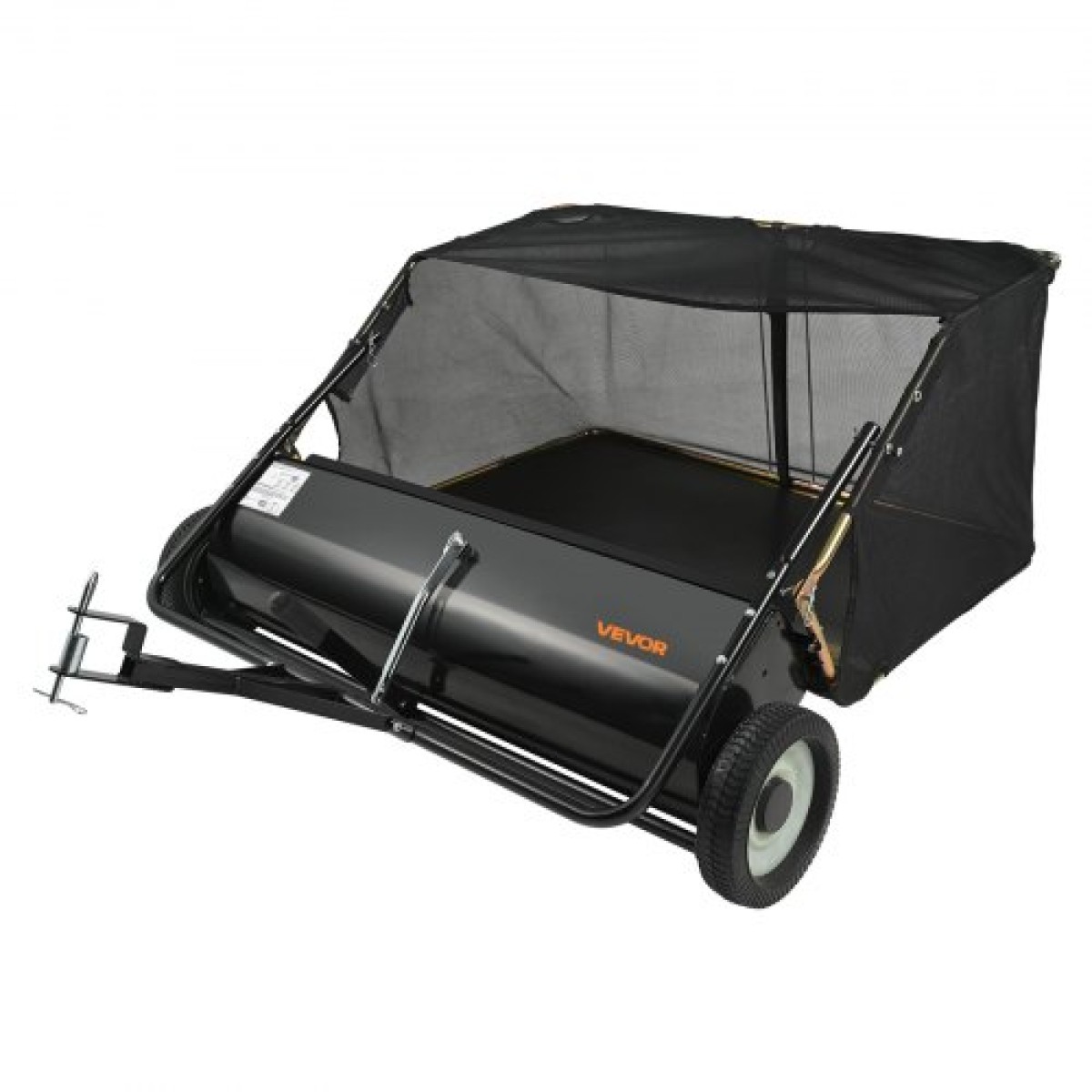 Σάρωθρο γκαζόν VEVOR Tow Behind, 127 cm Pull Behind Lawn Sweeeper, 26 cu.ft Συλλέκτης φύλλων και γρασιδιού μεγάλης χωρητικότητας, βαρέως τύπου σάρωθρο κήπου με ρυθμιζόμενο ύψος σάρωσης για αυλή, γκαζόν, αγρόκτημα