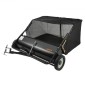 Σάρωθρο γκαζόν VEVOR Tow Behind, 127 cm Pull Behind Lawn Sweeeper, 26 cu.ft Συλλέκτης φύλλων και γρασιδιού μεγάλης χωρητικότητας, βαρέως τύπου σάρωθρο κήπου με ρυθμιζόμενο ύψος σάρωσης για αυλή, γκαζόν, αγρόκτημα