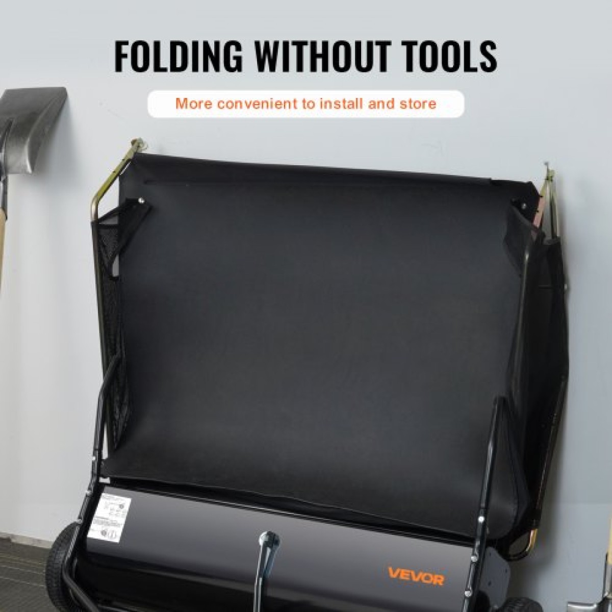 Σάρωθρο γκαζόν VEVOR Tow Behind, 127 cm Pull Behind Lawn Sweeeper, 26 cu.ft Συλλέκτης φύλλων και γρασιδιού μεγάλης χωρητικότητας, βαρέως τύπου σάρωθρο κήπου με ρυθμιζόμενο ύψος σάρωσης για αυλή, γκαζόν, αγρόκτημα