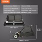 Σάρωθρο γκαζόν VEVOR Tow Behind, 127 cm Pull Behind Lawn Sweeeper, 26 cu.ft Συλλέκτης φύλλων και γρασιδιού μεγάλης χωρητικότητας, βαρέως τύπου σάρωθρο κήπου με ρυθμιζόμενο ύψος σάρωσης για αυλή, γκαζόν, αγρόκτημα