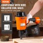 VEVOR Coil Siding Nailer MCN70, 1-3/4" έως 2-3/4" 15 Degree Pneumatic Siding Nail Nailer, 70-120 PSI Air Coil Nailer για παλέτες, κιβώτια, πλαισίωση, επένδυση και περίφραξη