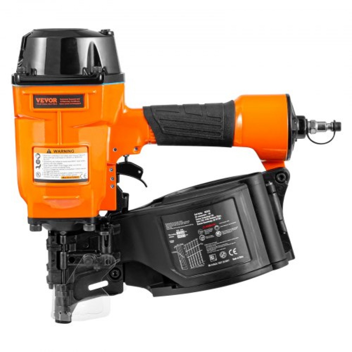 VEVOR Coil Siding Nailer MCN70, 1-3/4" έως 2-3/4" 15 Degree Pneumatic Siding Nail Nailer, 70-120 PSI Air Coil Nailer για παλέτες, κιβώτια, πλαισίωση, επένδυση και περίφραξη