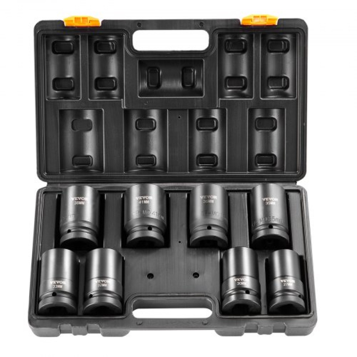 VEVOR Impact Sockets Σετ 8 τμχ Θήκη κιτ εργαλείων καστάνιας κίνησης 6 σημείων 2,5 cm