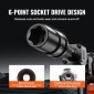 VEVOR Impact Sockets Σετ 8 τμχ Θήκη κιτ εργαλείων καστάνιας κίνησης 6 σημείων 2,5 cm