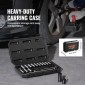VEVOR 3/8" Drive Impact Socket Set, 18 Piece Deep Socket Set Metric 8-22mm, 6 Point CR-V Alloy Steel for Auto Repair, Ευανάγνωστα σημάδια μεγέθους, στιβαρή κατασκευή, περιλαμβάνει θήκη αποθήκευσης