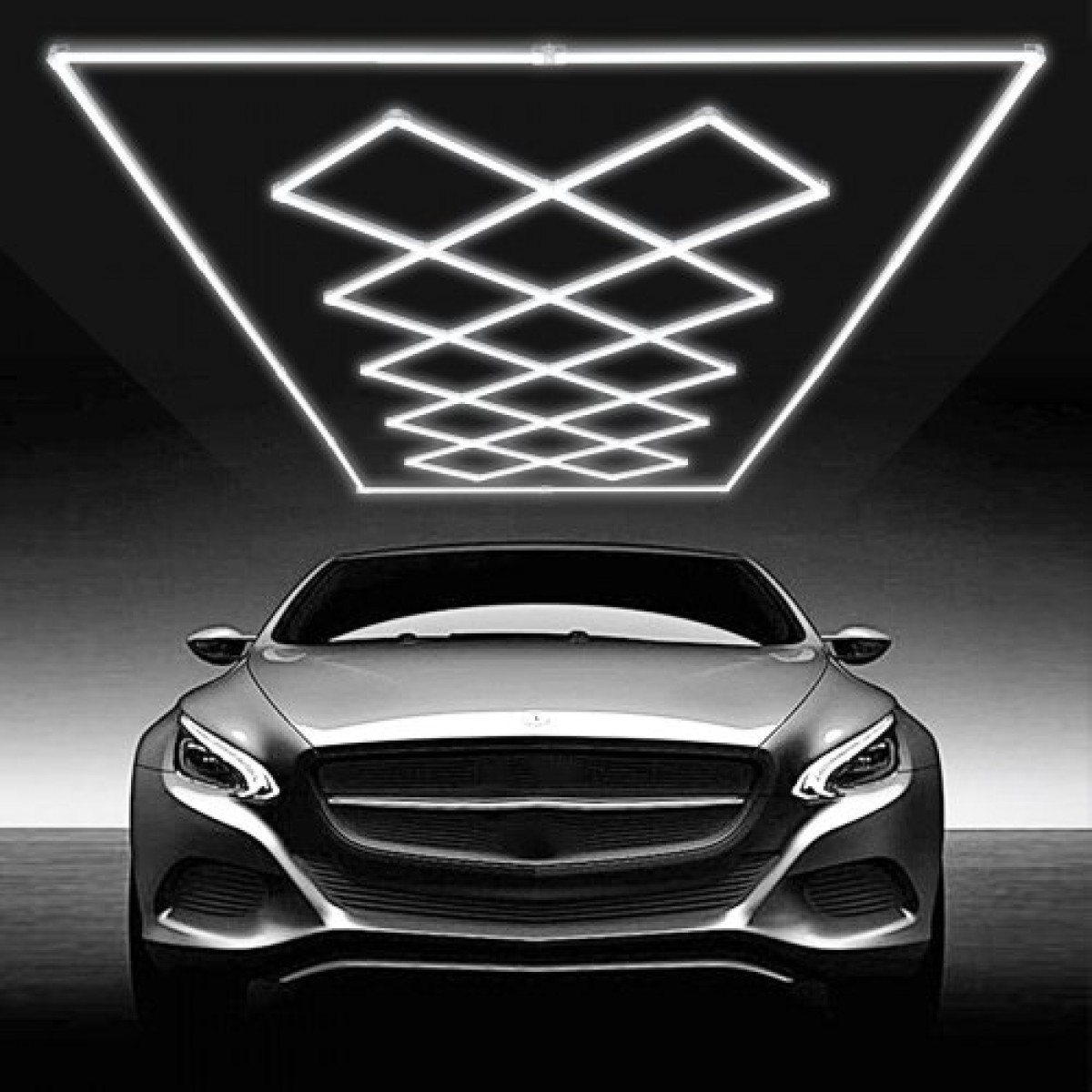 VEVOR LED φώτα γκαράζ 88000LM, 6500K 14 συστήματα πλέγματος τετράγωνα φώτα οροφής γκαράζ, DIY Cool White Detailing Car Detailing Lighting Garage Super Bright Shop Light for Underground Warehouse Auto Beauty Workshop