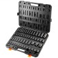 VEVOR 3/8" & 1/2" Drive Impact Socket Set, 59PCS Socket Set SAE 5/16" to 1-1/4" and Metric 6-32mm, 6 Point Cr-Mo Alloy Steel for Auto Repair, Εύκολα στην ανάγνωση σημάνσεις, Ανθεκτική κατασκευή, Θήκη αποθήκευσης