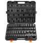 VEVOR 3/8" & 1/2" Drive Impact Socket Set, 59PCS Socket Set SAE 5/16" to 1-1/4" and Metric 6-32mm, 6 Point Cr-Mo Alloy Steel for Auto Repair, Εύκολα στην ανάγνωση σημάνσεις, Ανθεκτική κατασκευή, Θήκη αποθήκευσης