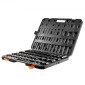 VEVOR 3/8" & 1/2" Drive Impact Socket Set, 59PCS Socket Set SAE 5/16" to 1-1/4" and Metric 6-32mm, 6 Point Cr-Mo Alloy Steel for Auto Repair, Εύκολα στην ανάγνωση σημάνσεις, Ανθεκτική κατασκευή, Θήκη αποθήκευσης