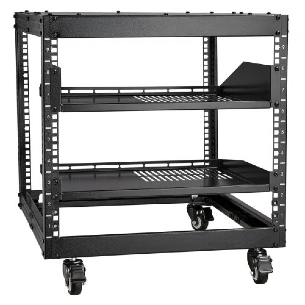 VEVOR 9U 4 Post Open Frame Server Rack Περίβλημα δικτύου 58,4-101,6 cm Ρυθμιζόμενο βάθος
