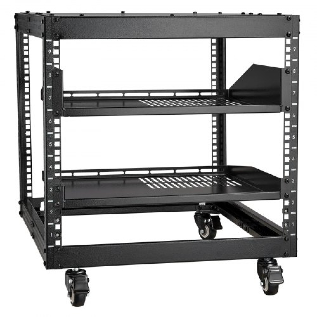 VEVOR 9U 4 Post Open Frame Server Rack Περίβλημα δικτύου 58,4-101,6 cm Ρυθμιζόμενο βάθος