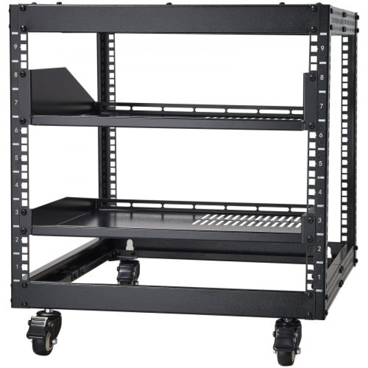 VEVOR 9U 4 Post Open Frame Server Rack Περίβλημα δικτύου 58,4-101,6 cm Ρυθμιζόμενο βάθος